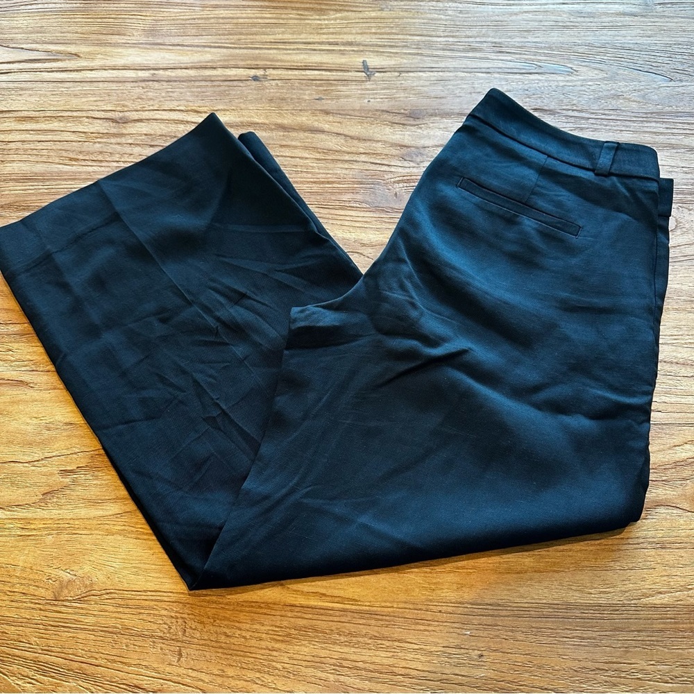 Banana Republic Women’s Black Office Work Wear Men’s Style Cropped Trousers Pant